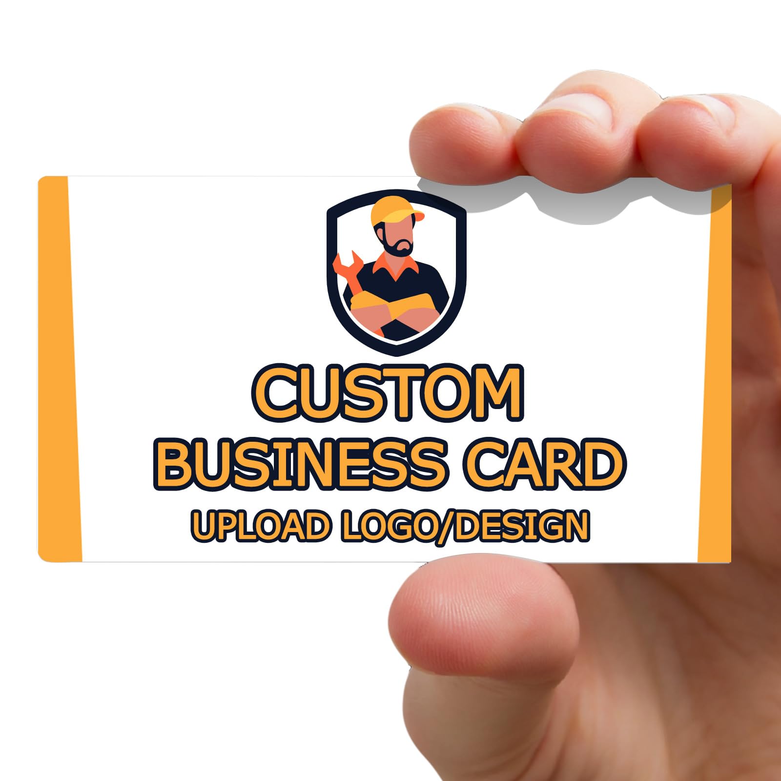 Custom Business Cards Personalized Business Cards with Logo QR Code Picture Customizable 100 200 500 1000 Double Sided Printable Waterproof Business