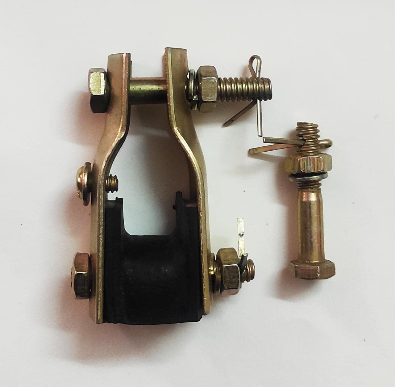 Gaurav Deep Ceiling Fan Clamp or Shackle | Heavy Duty Steel & Rubber Clamp with Special Fan Rod Nut Bolt & Locking pins |Fan clamp or shackle with 6mm Bolt, 1.8mm Hanger arm & 3 Nut with Earthing screw (B0B5RJDT9S) Amazon Price History, Amazon Price Tracker