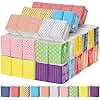 Crtiin 100 Pcs Travel Tissue Bulk Geometry Designed Pocket Tissues Small Size Individual Travel 3 Ply Paper Facial Tissues for Guests Celebration Graduation
