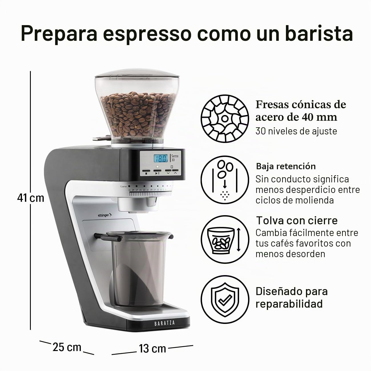 Baratza Sette 30 - Molinillo de café eléctrico (plástico)