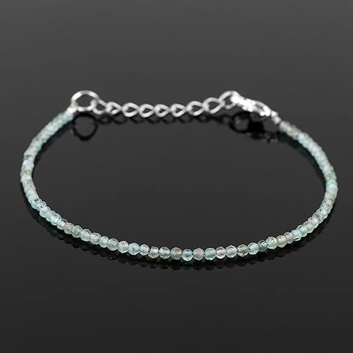 Miniatura 2 de Natural New Aquamarine Gemstone Beads Bracelet for Women, Crystal Gems Healing Bracelets, Chakra Stone Bead Bracelets, Yoga Stone Beads Bracelets