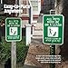 SmartSign All Pets Must Be On Leash Sign - 2 Pack, Please Clean Up After Your Pet Sign, 18 x 12 inch, 2mm Thick Aluminum Composite, Green and White, Made in USA