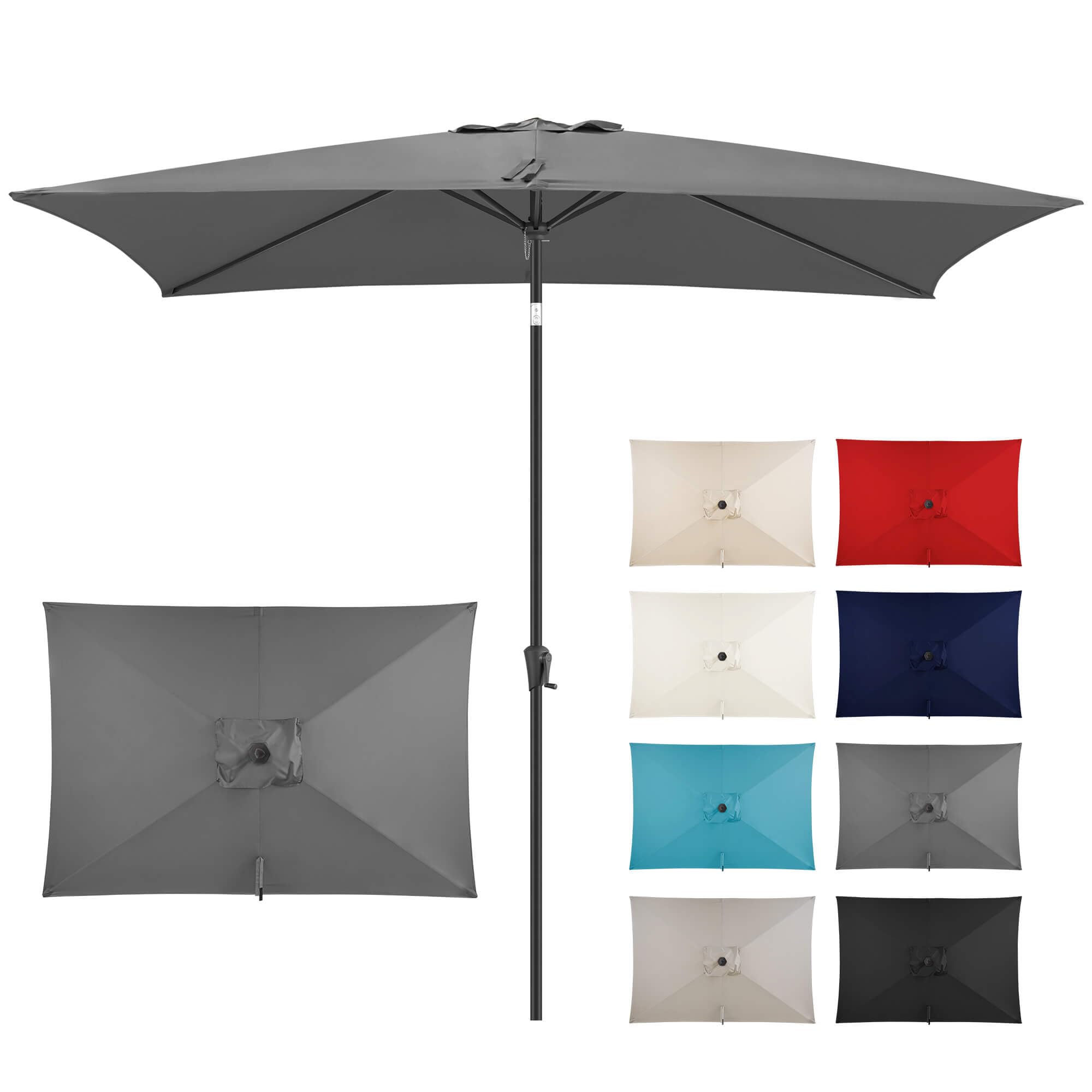 Photo 1 of AckMizz Rectangular Patio Umbrella 6.5 x 10ft Anthracite