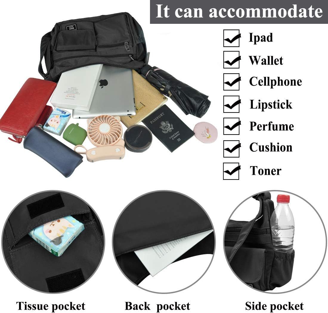 VOLGANIK ROCK Crossbody Bags for Women RFID Lightweight Travel Shoulder Bag Waterproof Nylon purses and handbags Pocketbook - Image 7