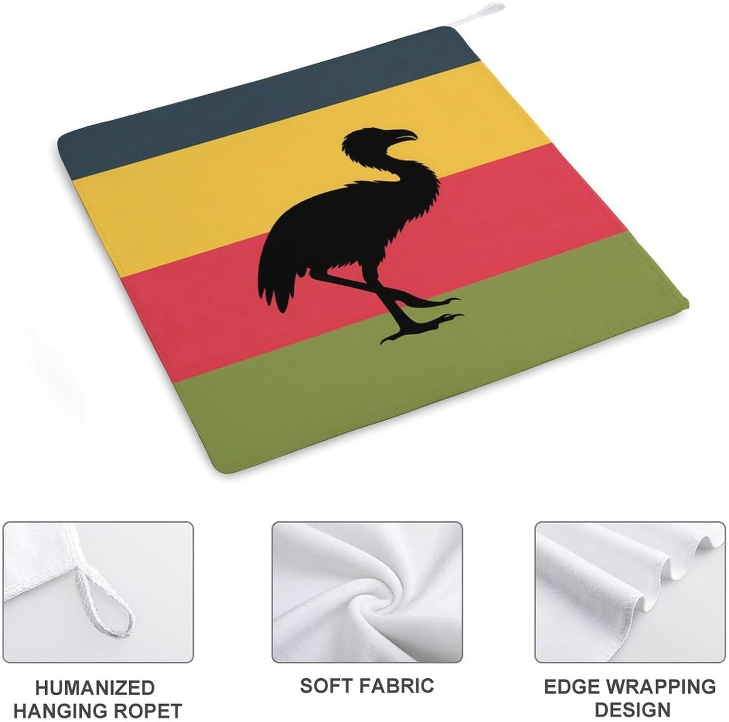 Mauritius Dodo Bird Hand Towels for Bathroom Handkerchief | Absorbent,with Hanging Loop,Kitchen Towels,for Home Hotel,Soft