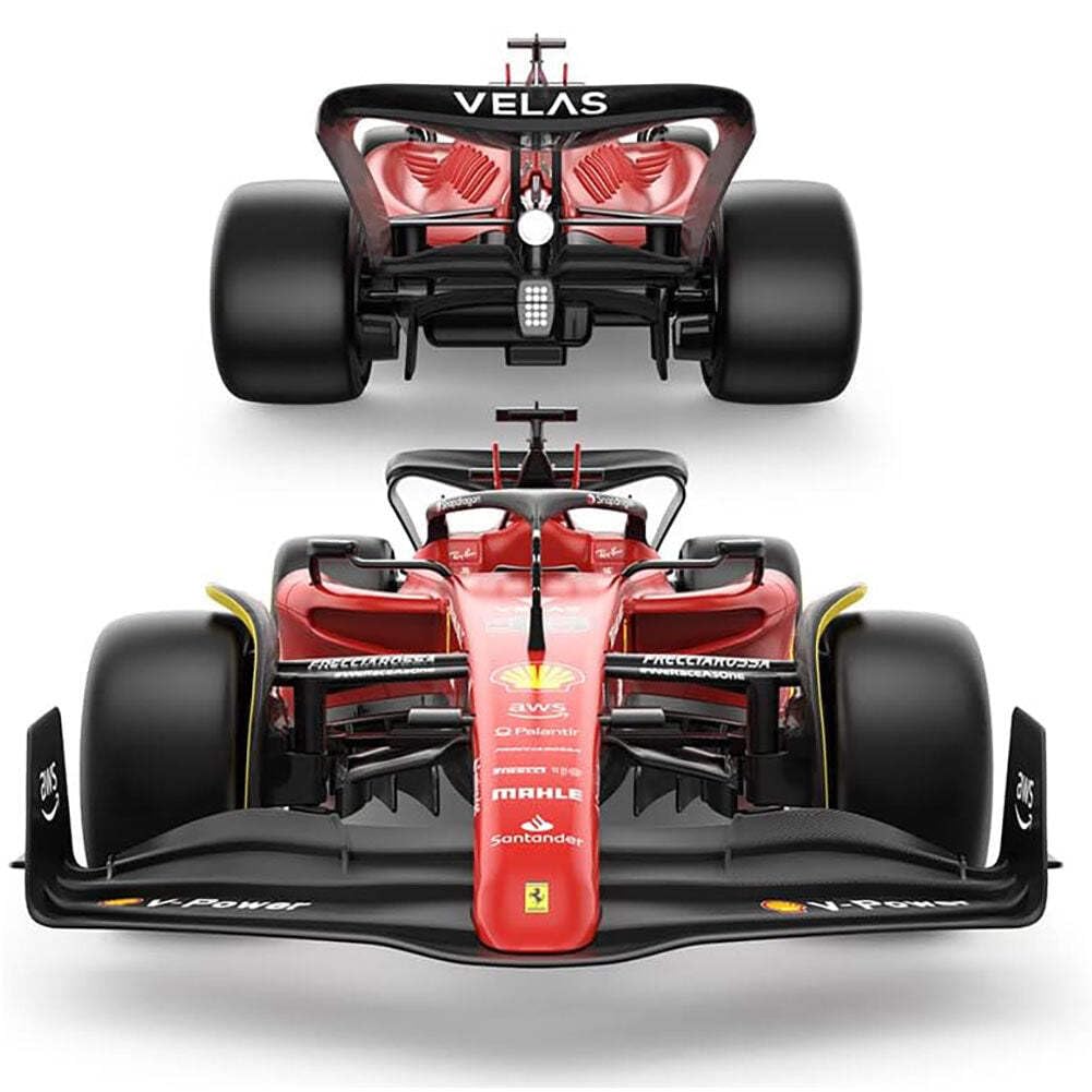 CMJ RC Cars Ferrari F1-75 Voiture Télécommandée (échelle 1:18) - Voiture Télécommandée 2022 Pilotes de Formule 1 - Charles Leclerc + Carlos Sainz Conduire pour survivre