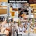3 Tap Kegerator Tower Beer Tap Tower, Stainless Core Beer Faucet Dispenser with Pre-installed Beer Lines, Draft Beer Keg Tower with Kegerator Parts for Homebrew
