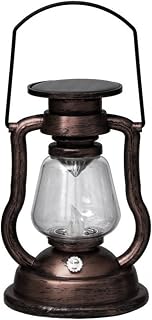 ERYUE Luz de vela solar,Luz de vela suspensa movida a energia solar LEDs retrô Lâmpada a óleo piscando Lanterna solar sem chama Iluminação suspensa ao ar livre para barraca de jardim com pátio