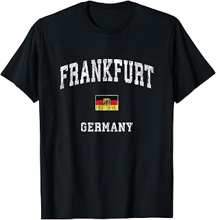 Frankfurt Germany Vintage Athletic Sports Design T-Shirt