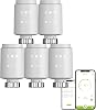 Qiumi Zigbee Thermostat Radiator Valve, Smart Programmable Thermostat, Temperature Heater, eTRV, Alexa,Googlehome Voice Control, connector type is M30 x 1.5