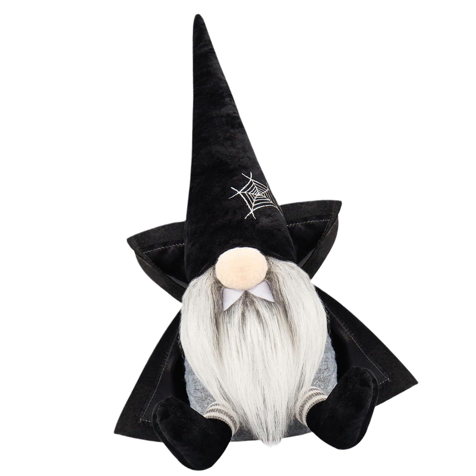 Tsophreniq Bat Figurine with Cloak, Foldable Fabric Halloween Decor, Eerie Ornament for Indoor Outdoor Party Display Decorati Space Saving Fabric Gnomes Ornament