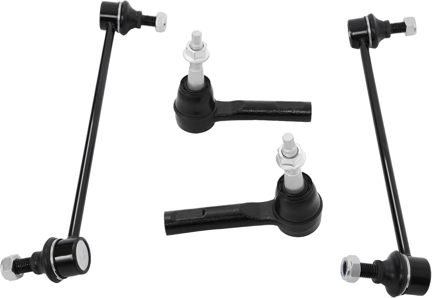 4Pcs Sway Bar Links & Front Outer Tie Rod Ends Compatible with 2010-2017 Chevy Chevrolet Equinox GMC Terrain All Models Suspension Kit Replacement for 19207057 15779960 15779961