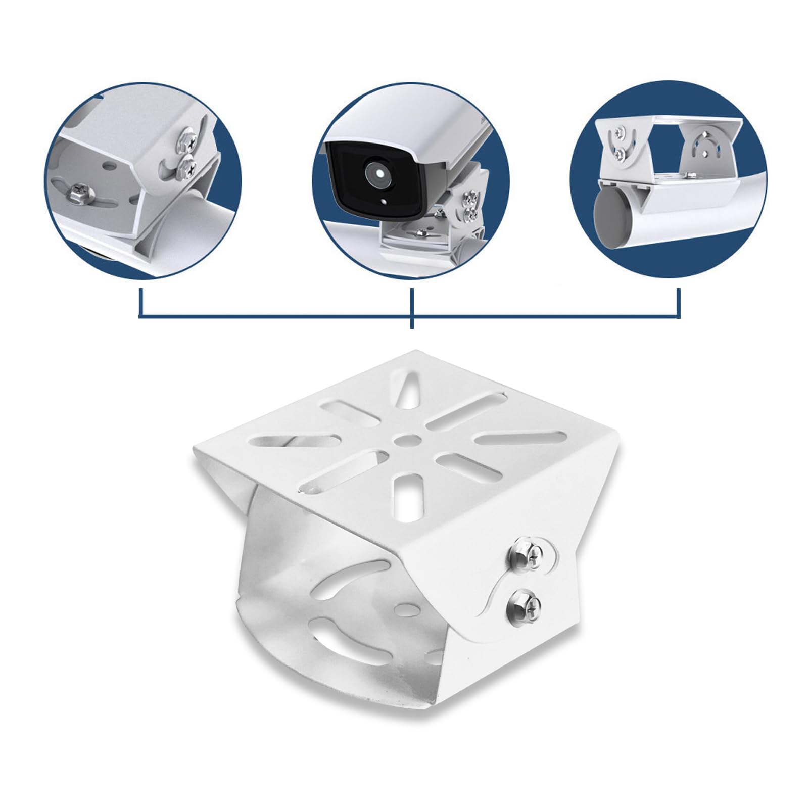 WiTi Heavy Duty Dual Mount 40CM Arm Bracket per telecamere, lungo palo con 2 supporti per sistema di videosorveglianza CCTV, soluzione per progetti e casa per interni ed esterni
