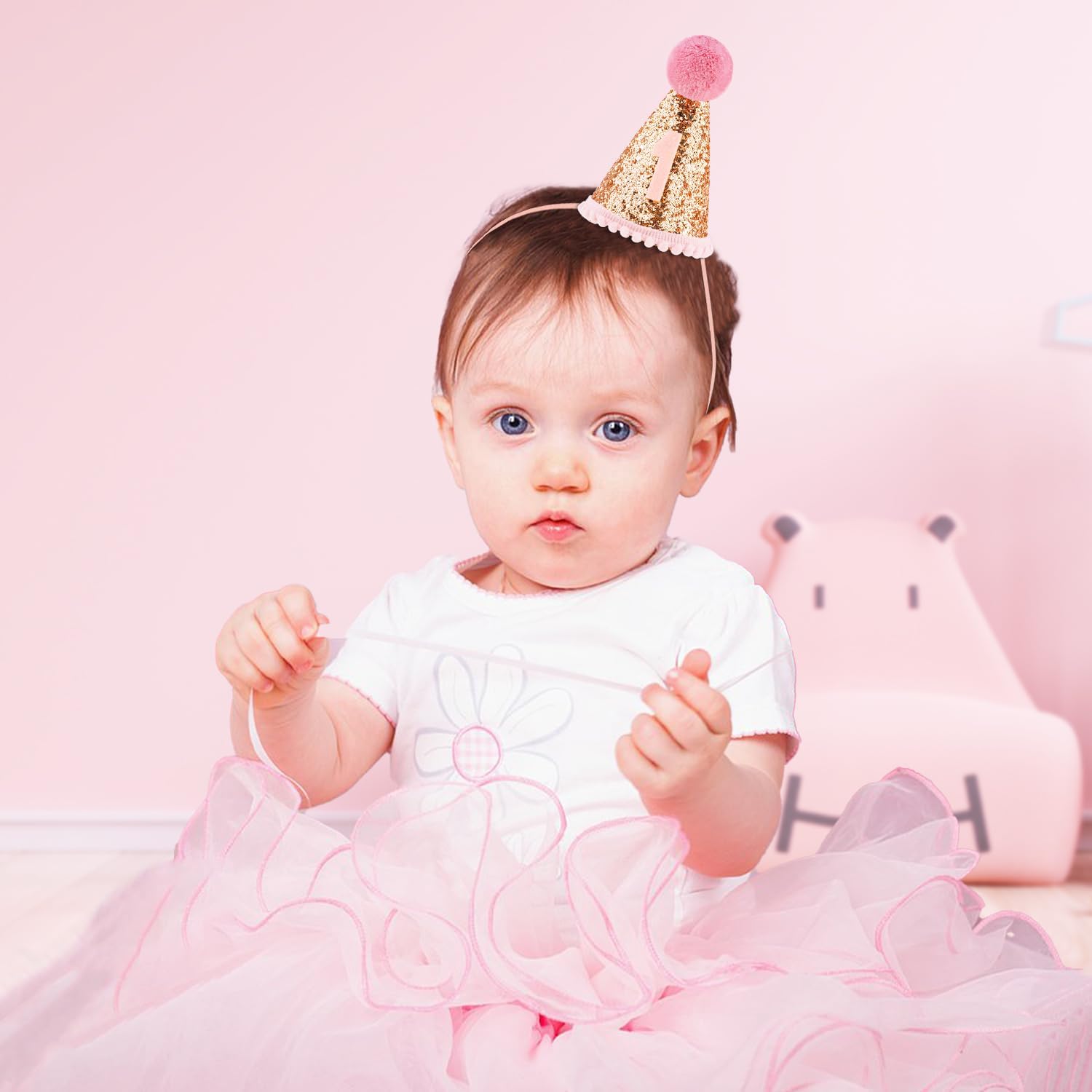 SuPoo 2nd to 6th Birthday Decorations for Girl Sprinkle Birthday Hat Headband Birthday Crown for Girl Princess Tiara Gift - Image 6