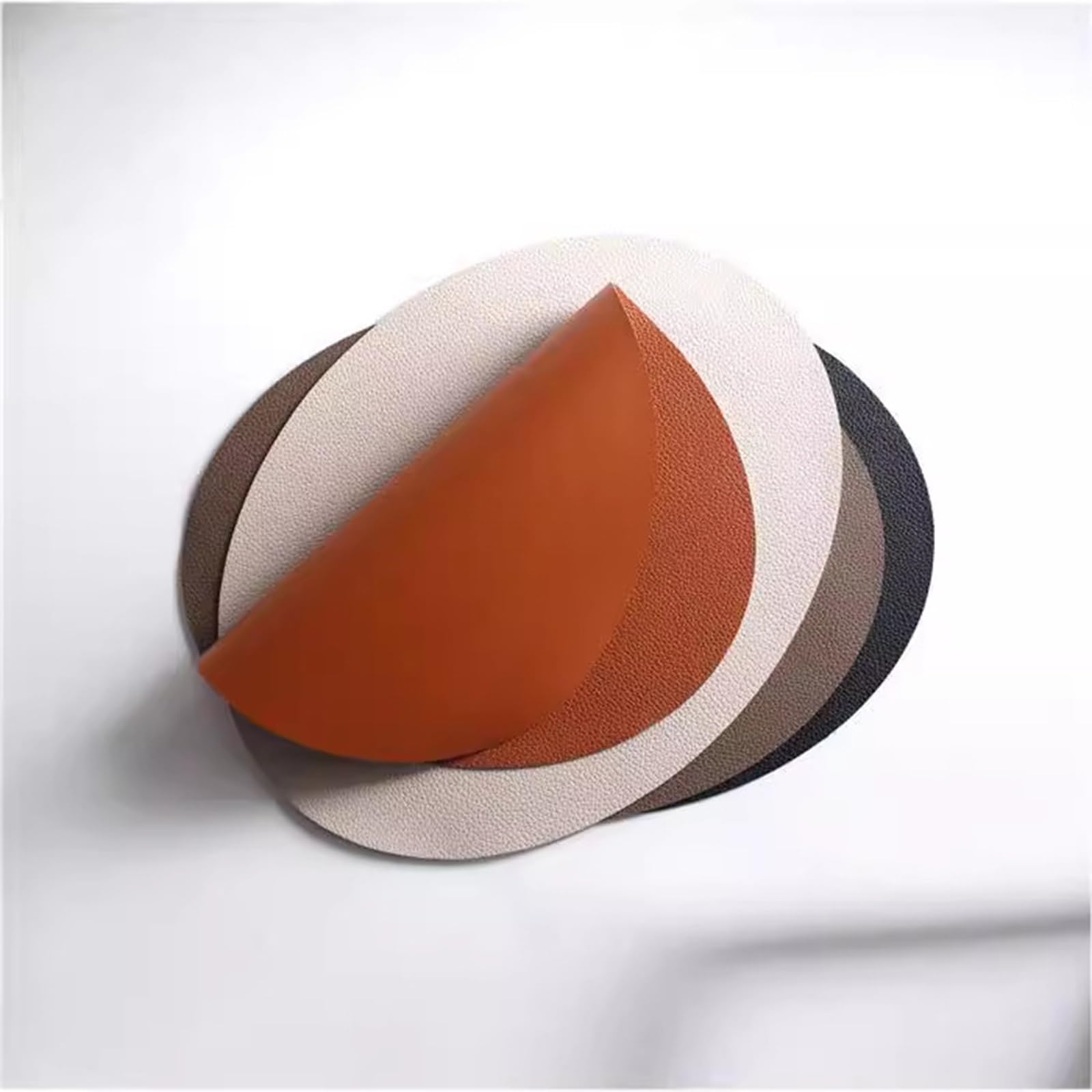 Décoration de Table, Sets de Table, Tapis de Cuisine en Similicuir avec sous-Verre, résistant à la Chaleur, imperméable et antidérapant