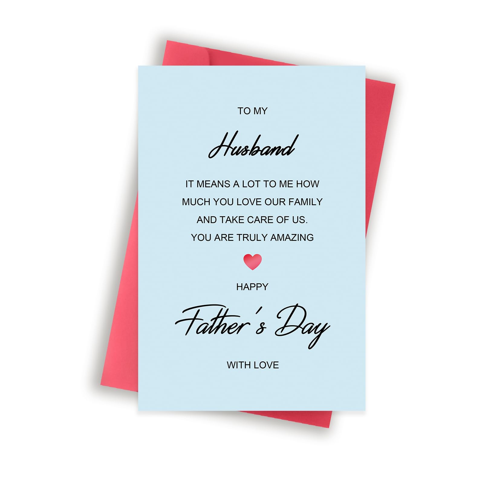 MOROLURU Funny Fathers Day Card Gifts for Husband, Sweet Fathers Day Card from Wife, Happy Father's Day Cards to My Baby's Father