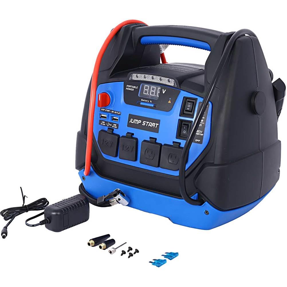 1800A Jump Starter with Air Compressor 6-in-1 Car Battery Jump Starter for Up to 8L Gas 6L Diesel