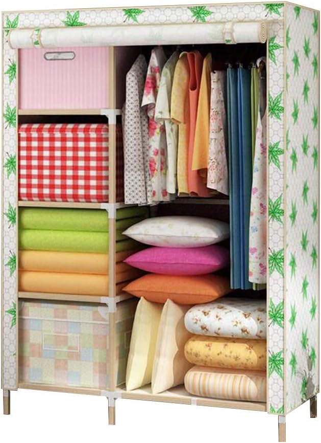 Cloth Wardrobe Clothes Closet, Portable Closet Wardrobe Storage Closet Standing Closet Fabric Cabinet Portable Wardrobe,A_110X45X170CM