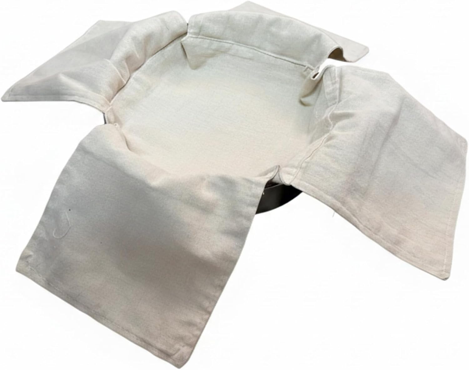 Set of 4 Cotton Roti Cloth Wrap with Flaps, Double Layer Chapati Cover for Casserole & Tiffin, Reusable Muslin Roti Cover Cloth Keeps Chapati, Tortilla, Naan & Bread Soft and Fresh