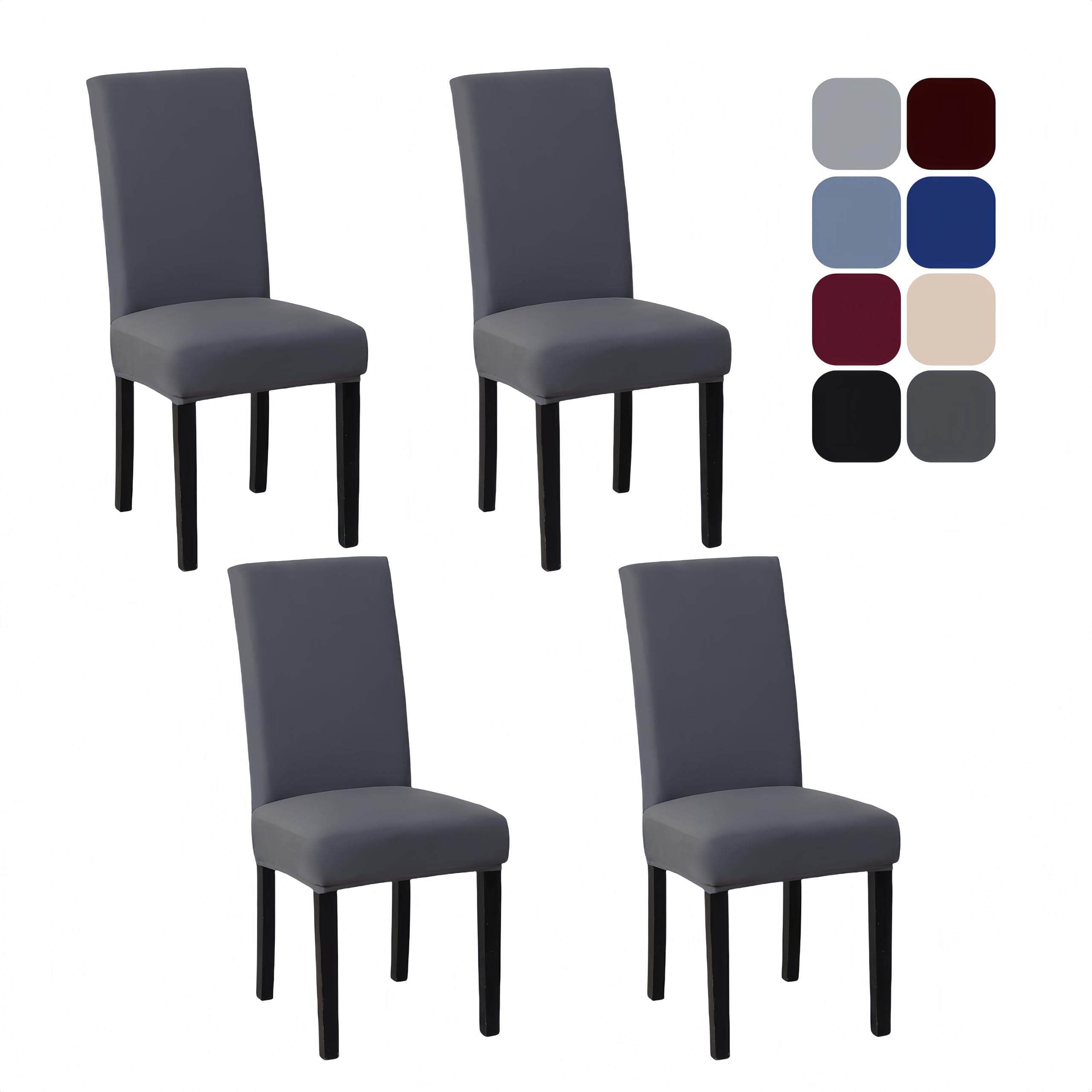 AMFUN Stretch Stuhlhussen für Esszimmerstühle, Stuhlhussen, Stretch Hohen Zurück Stuhlhussen Slipcover, Abnehmbarer Waschbarer Stühle Schutz Dekoration für Restaurant Bankett Hochzeit Party