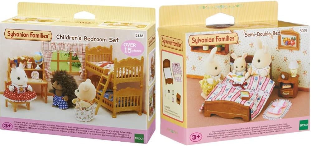 Sylvanian Families 5338 Children's Bedroom Set, Multicolor & Families - Semi-Double Bed