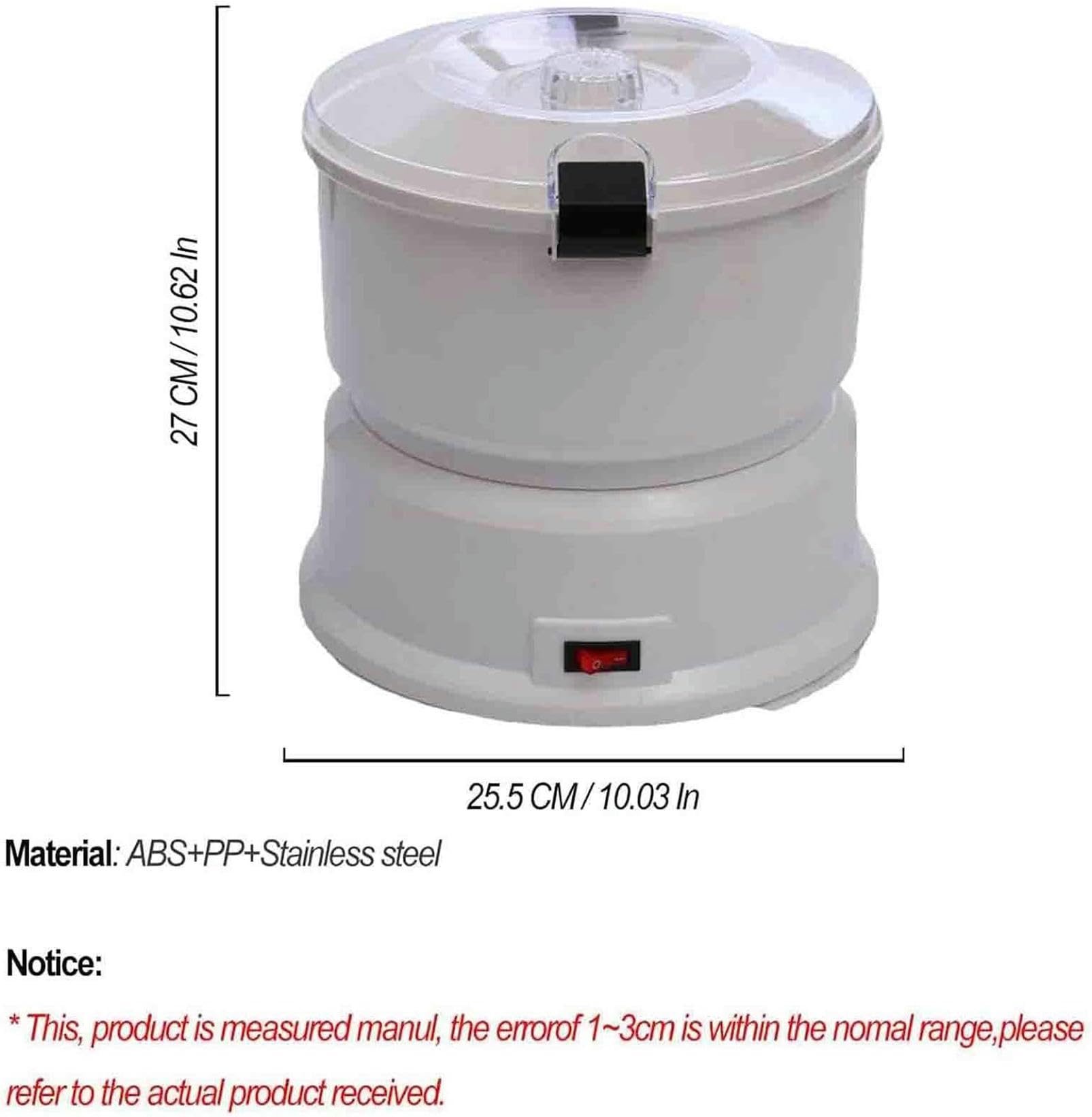 Pelador Giratorio Multifuncional, pelador de Patatas eléctrico táctil, Herramienta peladora de Verduras rápida para Cocina y centrifugador de Ensalada (B)