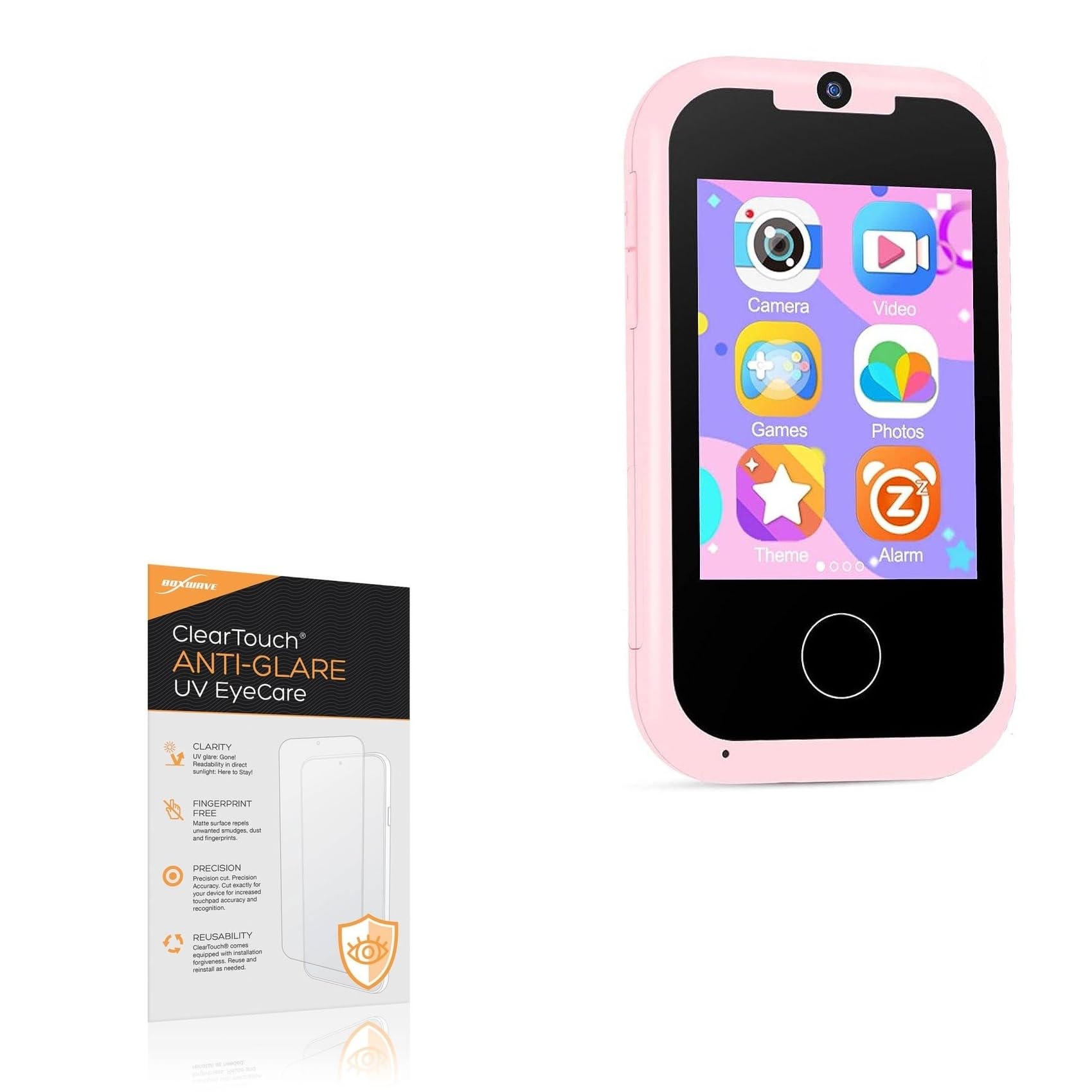 BoxWave Screen Protector Compatible With Prysyedawn Kids MP3 Music Player (2.8 in) - ClearTouch Anti-Glare Anti-UV EyeCare (2-Pack), Filters out Harmful Blue Light Reduce Fatigue