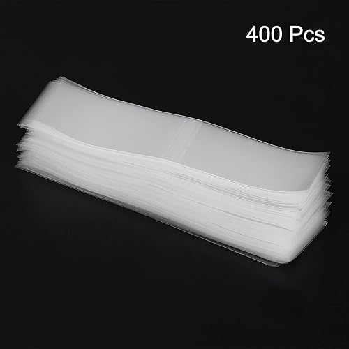 Miniatura 82 de PATIKIL Bandas retráctiles perforadas de 6.102 x 1.575 in, paquete de 400 bandas termocontraíbles de PVC para tapas de diámetro de 3.74 a 3.82