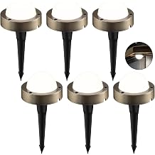 LEONLITE LED Well Lights Low Voltage Outdoor, 12V-24V Landscape Path Light, UL Listed, 360lm, IP65 Waterproof Outdoor In-Ground Lights, Aluminum, 4000K Cool White, Cast-Aluminum, Pack of 6