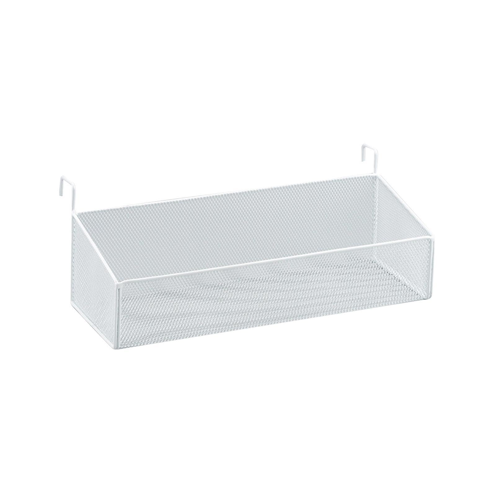 TWISAXC Bedside Shelf Hanging Storage Basket Enhances Organizational Solutions In Bunk Beds Or Office Cubical Situations Bedside Shelf Hanging Storage Basket For Bunk Bed , white , L