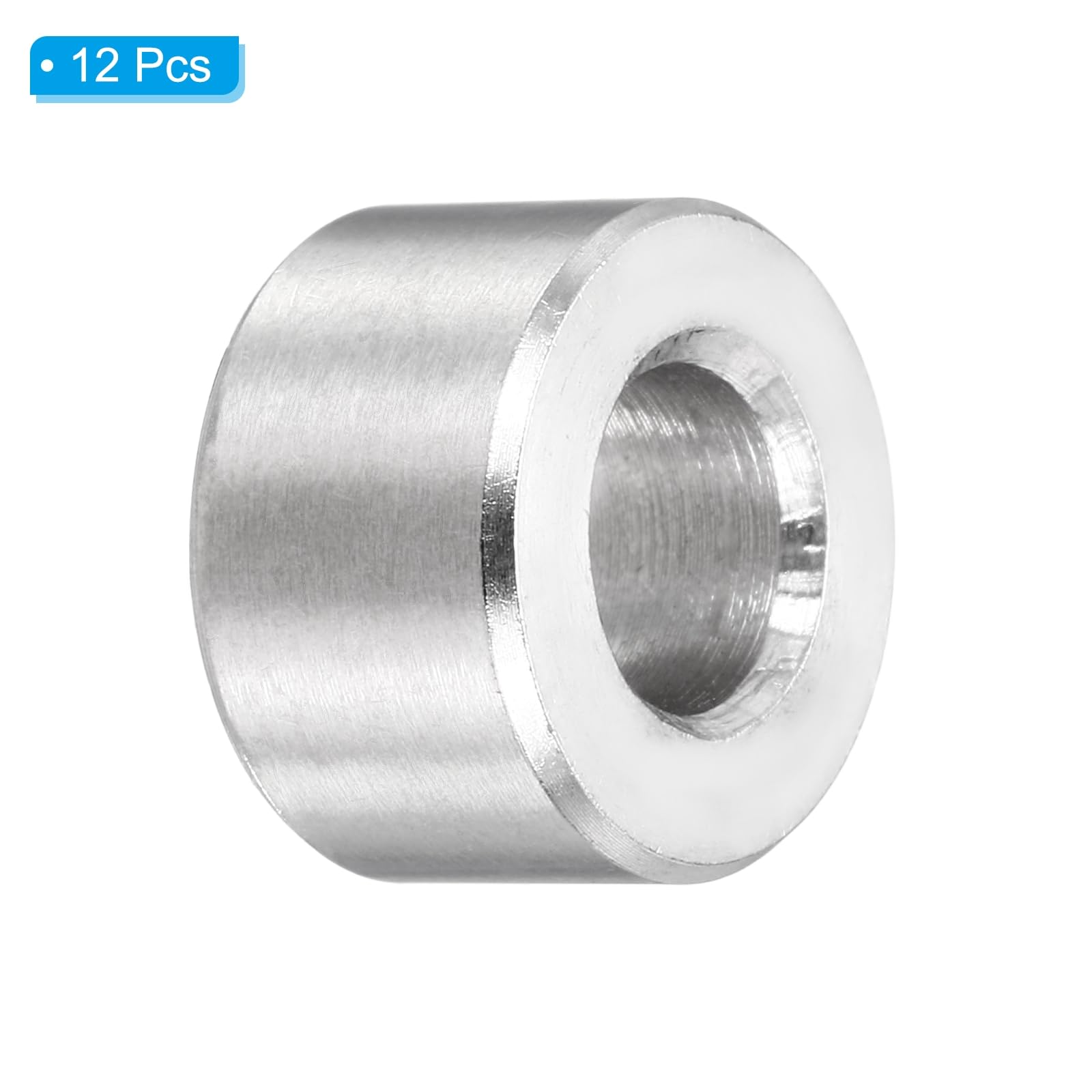 PATIKIL M6 Stainless Steel Spacers, 12Pcs Metal Spacer 6mm ID x 12mm OD x 7mm L Screw Standoff for 1/4" or M6 Screw - Image 3