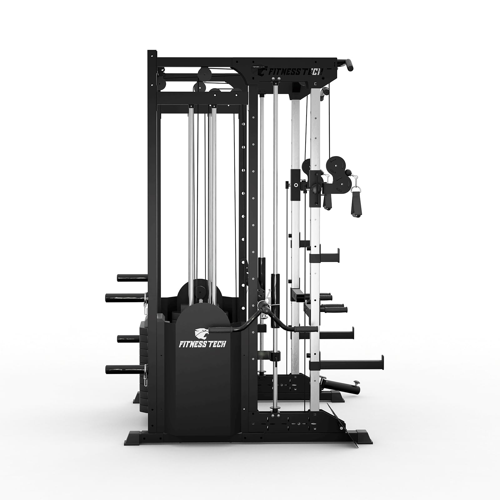 Smith Machine Model S 9000, Appareil de Musculation Complet, entraînement de Tous Les Groupes Musculaires, Haute résistance, Home Gym, 135x147x217 Cm