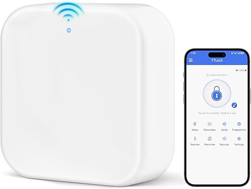 Smart Lock Wi-Fi G2 Gateway, control remoto con aplicación TT Lock, compatible con control de voz Alexa