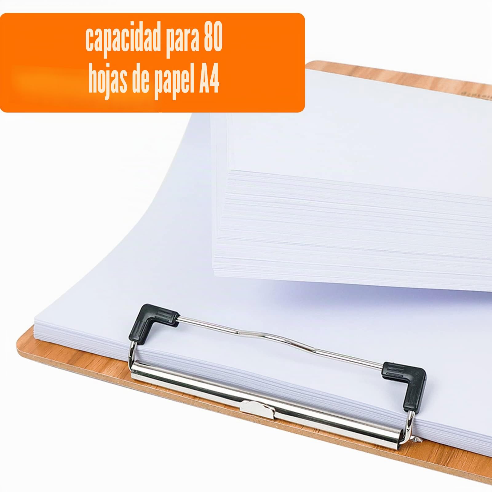 A4 Portapapeles de Madera con Pinza,10 Piezas Portapapele con Agujero Colgante,Clipboards Tablero de Escritura