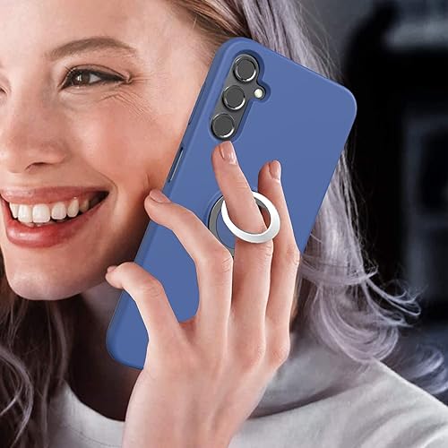 Miniatura 7 de Ailiber Funda para Galaxy A14 5G, Samsung A14 con protector de pantalla, soporte de anillo ajustable, forro suave antiarañazos, silicona delgada a