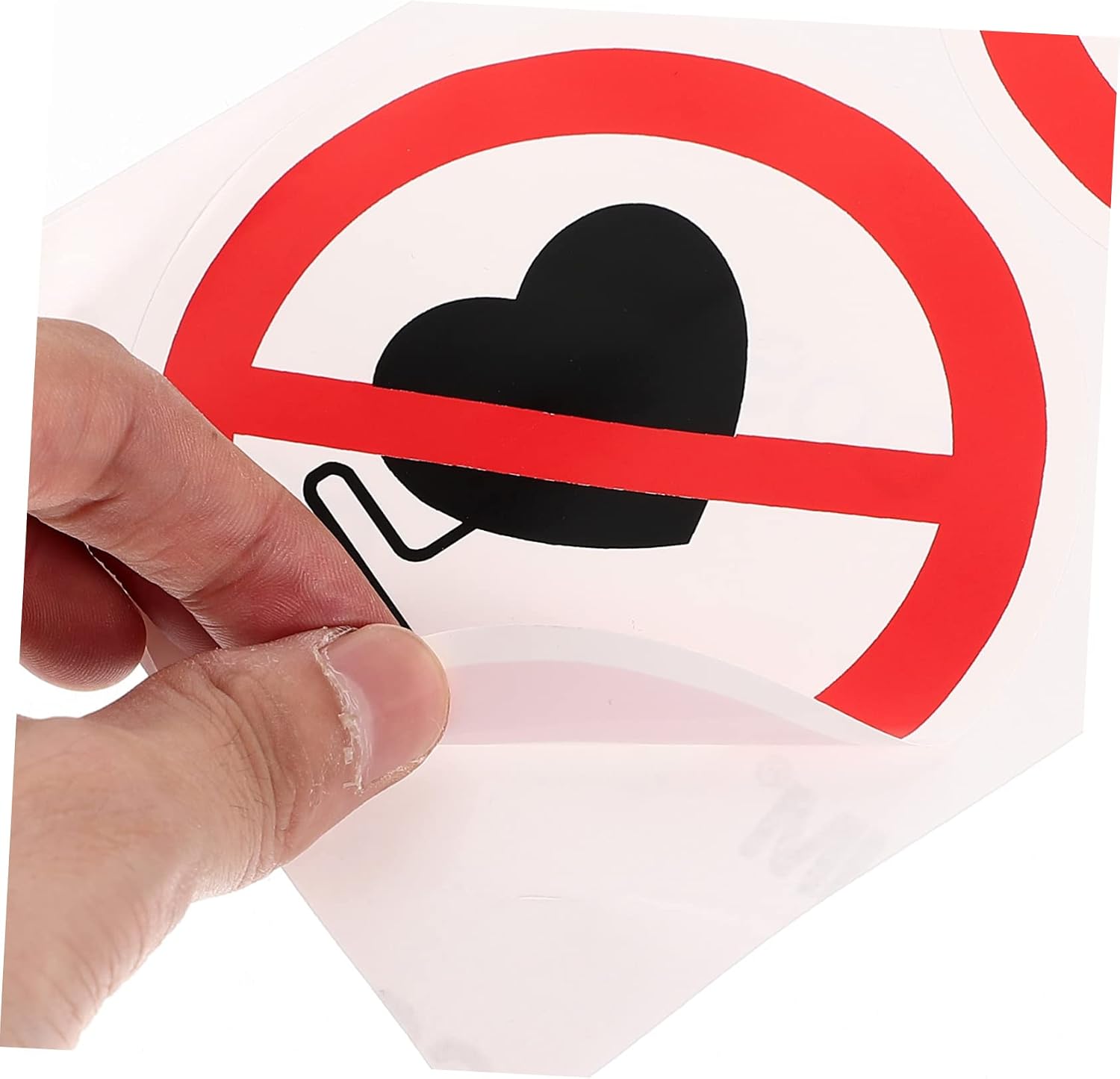3pcs No Warning Stickers Safety Warning Sign Decals Industrial Signs for Hospitals