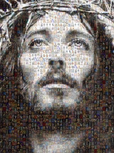 Miniatura 1 de Michael Verlangieri - Collage de mosaico de Jesús y Virgen María