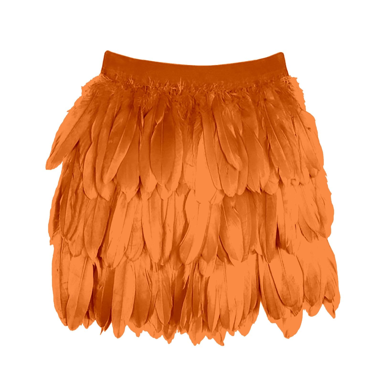 Jupe courte de scène orange XL extensible et confortable - 4