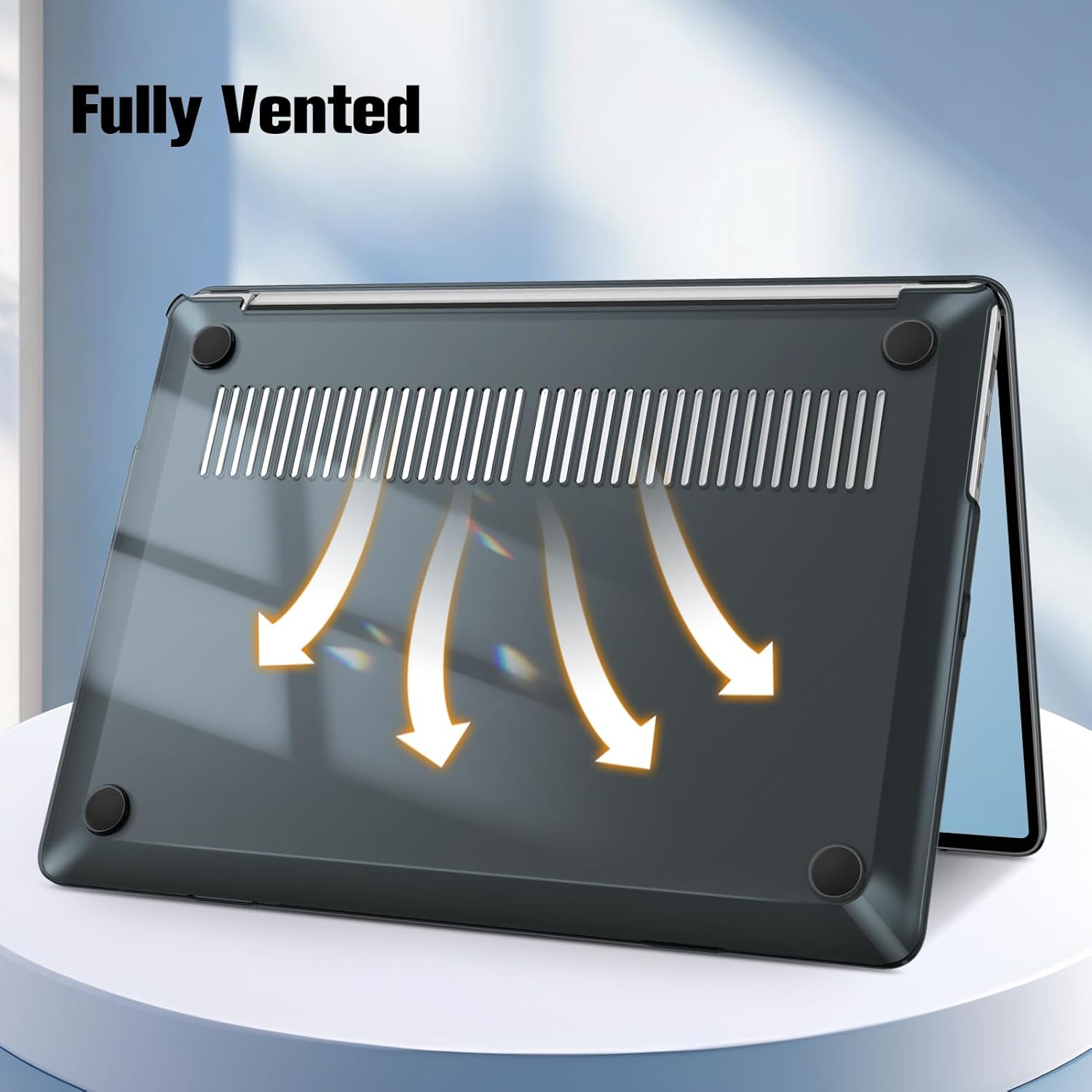 Fintie Case for 13.8 Inch Microsoft Surface Laptop 7 2024 (Model: 2036) - Protective Slim Snap On Hard Shell Cover (Crystal Black) image 6 of 8 B0DMVZBGXY