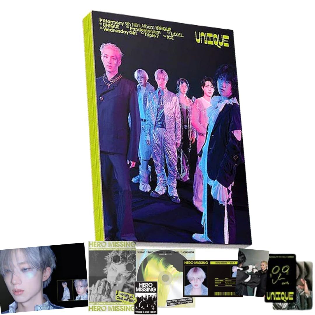Amazon.com: P1Harmony UNIQUE 9th Mini Album [C Ver.] Photobook +