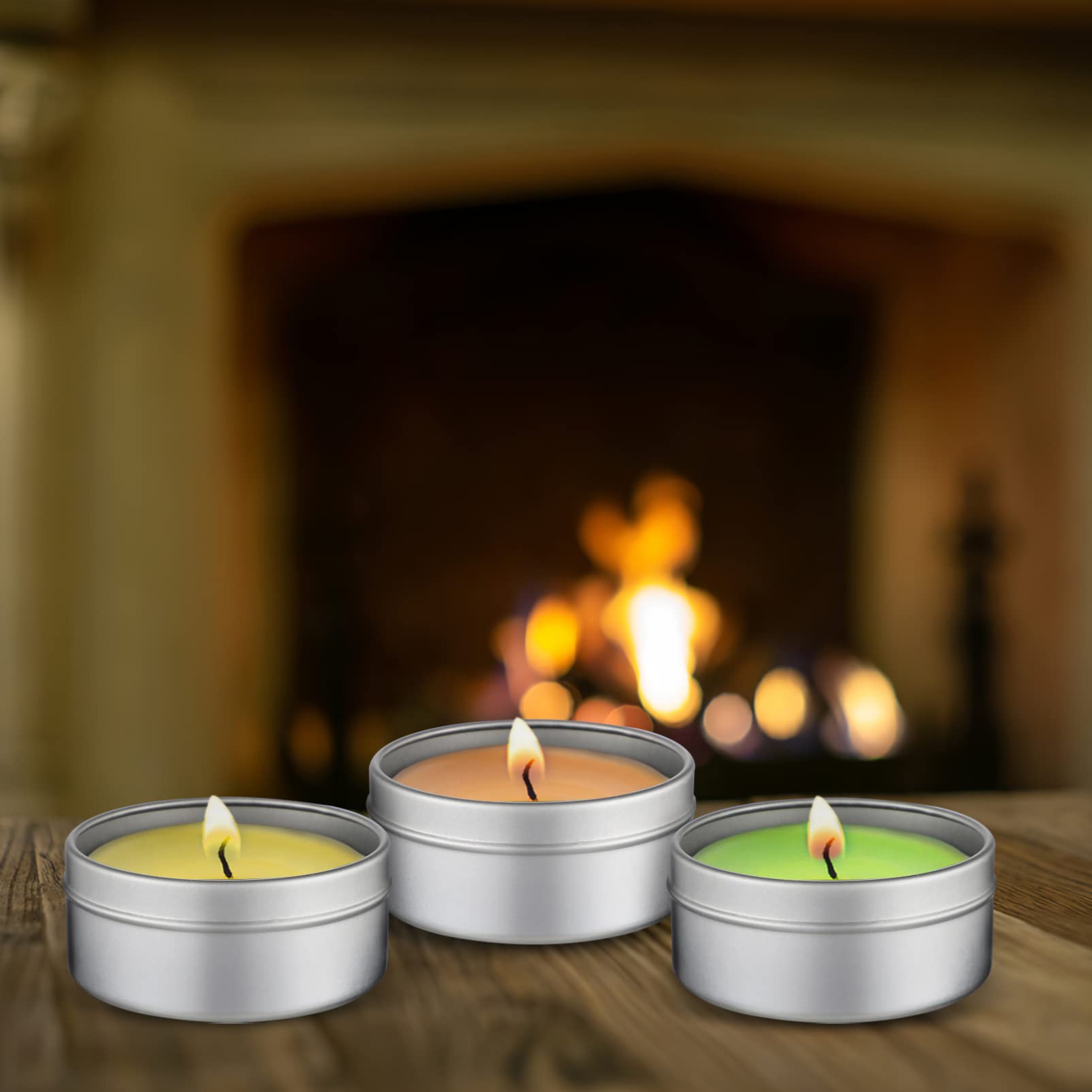 VILLCASE Latas de Velas Vacías de Aluminio Mechas de Algodón, 1 Juego