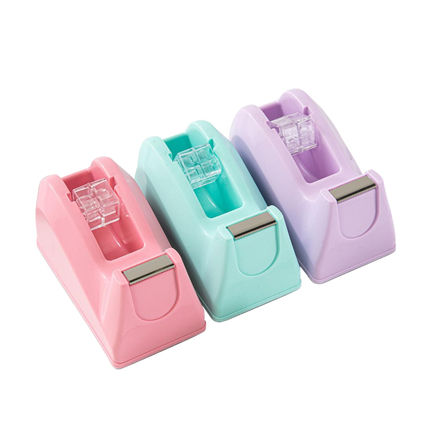 Basics Desktop Tape Dispenser, Office Desk Tape Dispenser, Heavy Duty Desk Accessories Office Tape Dispensers, Weighted Non-Skid Base,Ideal for Home,