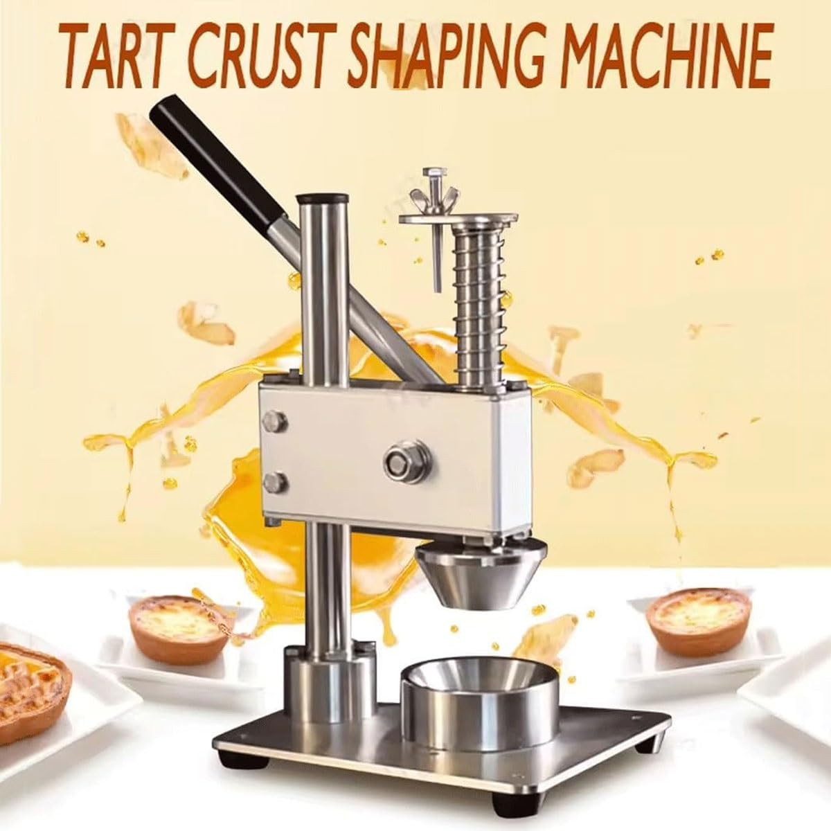 Máquina manual de fabricación de pasteles de huevo, máquina de prensado de pastel de huevo, máquinas de moldeo de pasteles de crema pastelera, para hornear tartas, pasteles y gofres