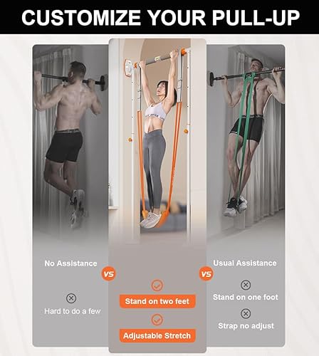 Miniatura 3 de Bandas de asistencia para dominadas, bandas de asistencia mejoradas con placa de pie, bandas de resistencia para dominadas, bandas de resistencia