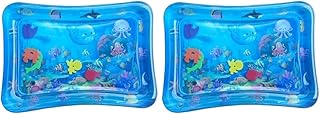 TOYANDONA 2 Pçs Brinquedos Para O Bebê Brinquedo Inflável Esteira De Água Do Bebê Atividade Almofada De Estimulação Sensorial Brinquedo De Atividade Sensorial Esteira De Jogo De Água