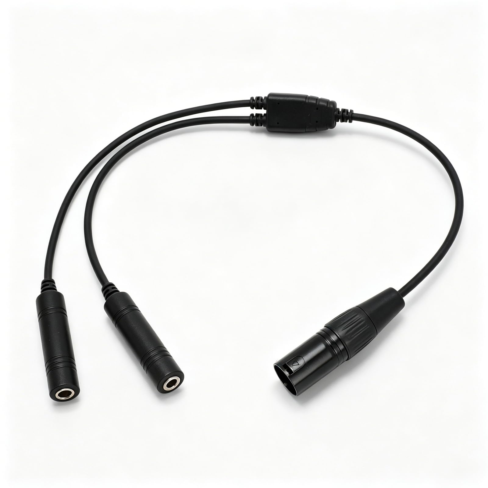 GA Adaptateur Double Prise vers XLR, Connecteur Casque Mâle 5 Broches, Compatible avec la Plupart des Casques d'Aviation