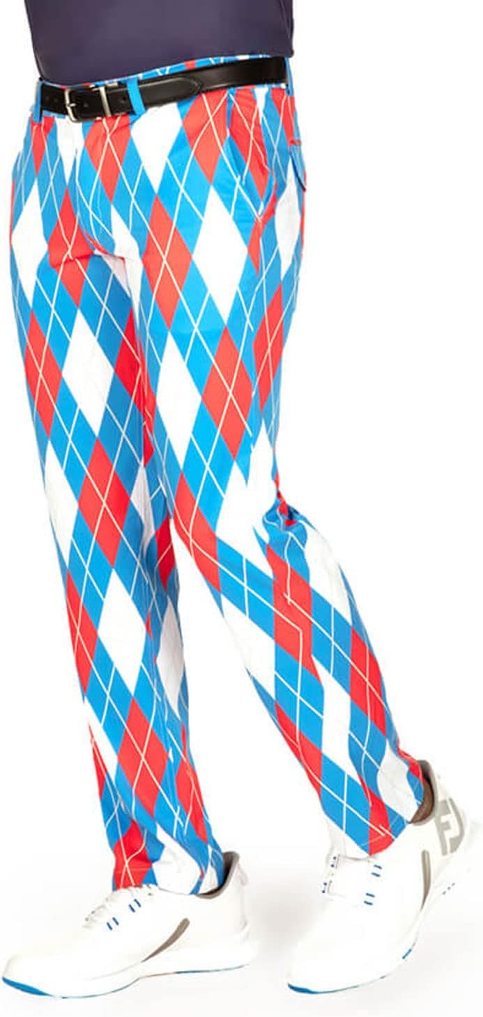 Tipsy Elves Golf Pants for Men - 4-Way Stretch Wrinkle Resistant Athletic Golf Pants - Image 2