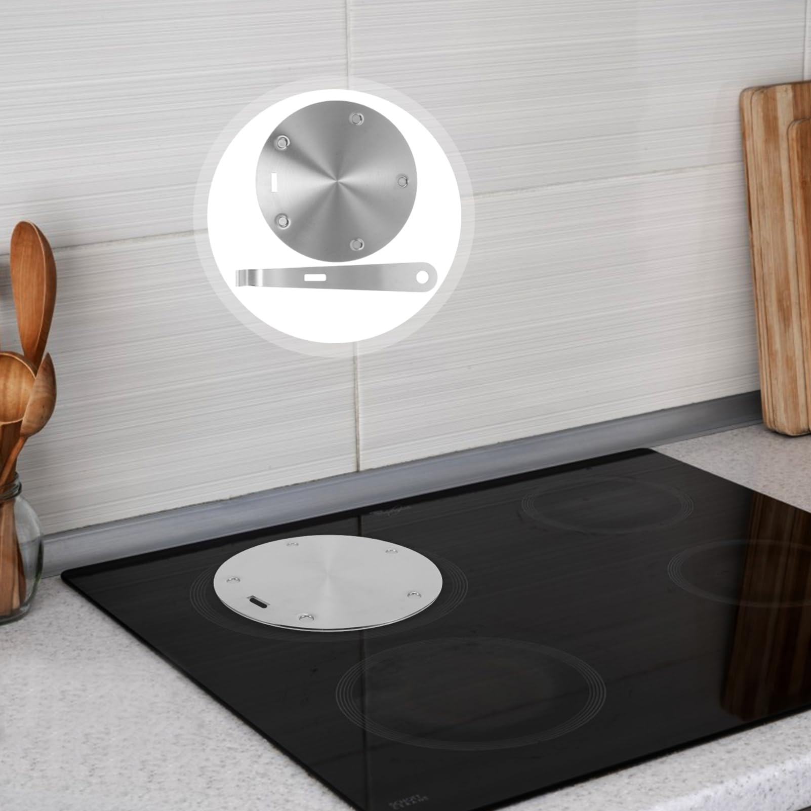 Placa Difusora de Calor Inoxidable para Cocina de Gas Térmico para Cocción Uniforme y Descongelación Rápida de Limpiar y Resistente