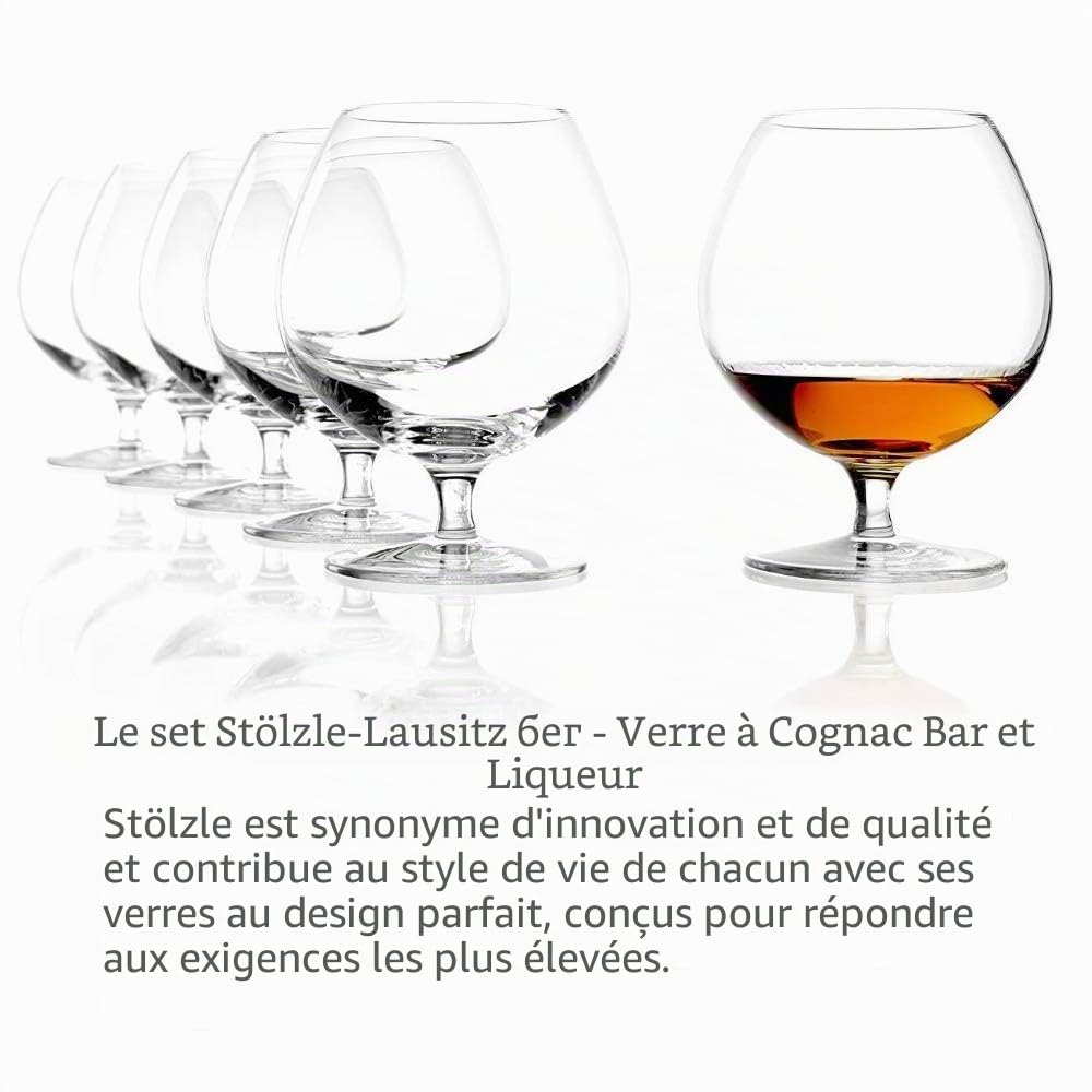 Stölzle Lausitz Verre à cognac Snifter I 585 ml I set de 6 I lavable au lave-vaisselle I noble verre en cristal sans plomb I haute qualité I bel aspect visuel