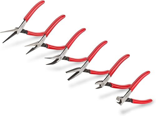 Miniatura 2 de TEKTON Juego de alicates pequeños, 6 piezas (punta de aguja, nariz larga, nariz plana, corte) PMN99906